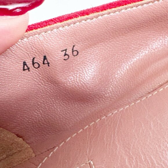 Alaia Raffia Straw ballet flats with red bow detail and trim size 36 - Picture 7 of 9